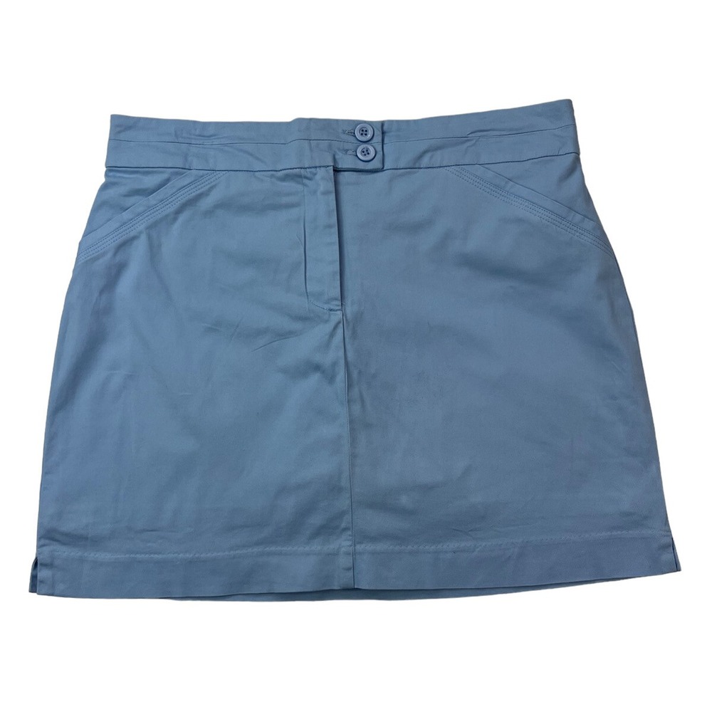 Coral Bay Women's‎ Size 12 Blue Stretch Double-Button Skirt w/Shorts Skort - Picture 11 of 12